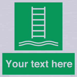 SA7286: Custom sign safe condition Embarkation ladder