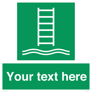 SA7286: Custom sign safe condition Embarkation ladder