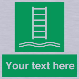 SA7286: Custom sign safe condition Embarkation ladder