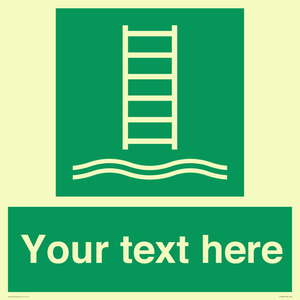 SA7286: Custom sign safe condition Embarkation ladder