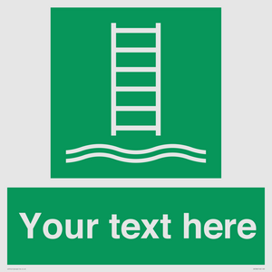 SA7286: Custom sign safe condition Embarkation ladder