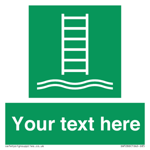 SA7286: Custom sign safe condition Embarkation ladder