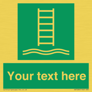 SA7286: Custom sign safe condition Embarkation ladder