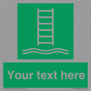 SA7286: Custom sign safe condition Embarkation ladder