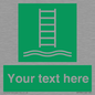 SA7286: Custom sign safe condition Embarkation ladder