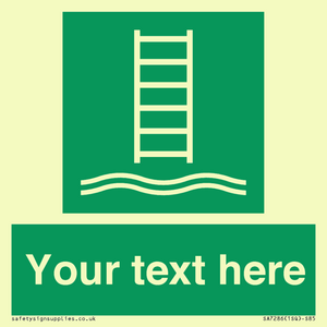 SA7286: Custom sign safe condition Embarkation ladder