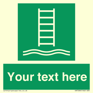 SA7286: Custom sign safe condition Embarkation ladder