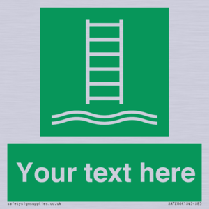 SA7286: Custom sign safe condition Embarkation ladder