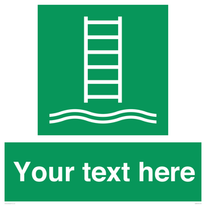 SA7286: Custom sign safe condition Embarkation ladder