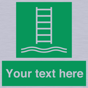 SA7286: Custom sign safe condition Embarkation ladder