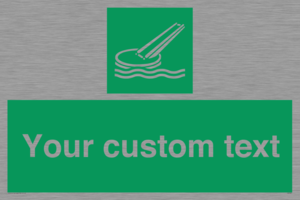SA7287: Custom sign safe condition Marine evacuation slide