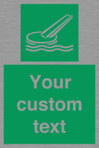 SA7287: Custom sign safe condition Marine evacuation slide