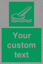 SA7287: Custom sign safe condition Marine evacuation slide