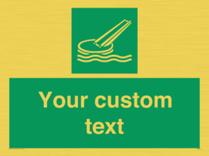 SA7287: Custom sign safe condition Marine evacuation slide
