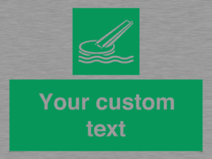 SA7287: Custom sign safe condition Marine evacuation slide