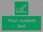 SA7287: Custom sign safe condition Marine evacuation slide