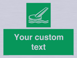 SA7287: Custom sign safe condition Marine evacuation slide