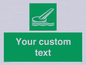 SA7287: Custom sign safe condition Marine evacuation slide