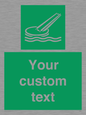 SA7287: Custom sign safe condition Marine evacuation slide