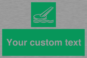 SA7287: Custom sign safe condition Marine evacuation slide