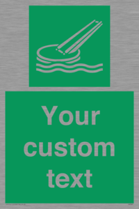 SA7287: Custom sign safe condition Marine evacuation slide