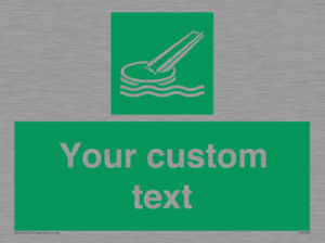 SA7287: Custom sign safe condition Marine evacuation slide