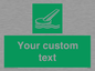 SA7287: Custom sign safe condition Marine evacuation slide