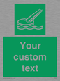 SA7287: Custom sign safe condition Marine evacuation slide