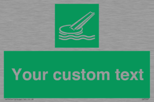 SA7287: Custom sign safe condition Marine evacuation slide