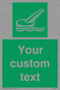 SA7287: Custom sign safe condition Marine evacuation slide