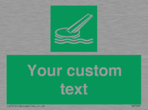 SA7287: Custom sign safe condition Marine evacuation slide