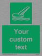 SA7287: Custom sign safe condition Marine evacuation slide