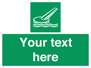 SA7287: Custom sign safe condition Marine evacuation slide