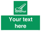 SA7287: Custom sign safe condition Marine evacuation slide