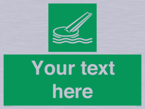 SA7287: Custom sign safe condition Marine evacuation slide