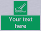 SA7287: Custom sign safe condition Marine evacuation slide