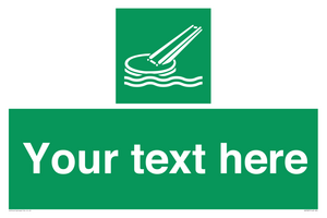 SA7287: Custom sign safe condition Marine evacuation slide