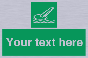 SA7287: Custom sign safe condition Marine evacuation slide