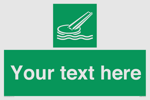 SA7287: Custom sign safe condition Marine evacuation slide