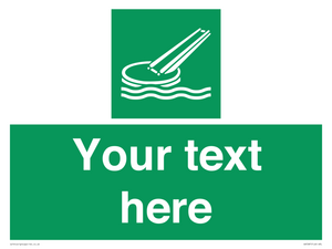 SA7287: Custom sign safe condition Marine evacuation slide