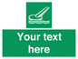 SA7287: Custom sign safe condition Marine evacuation slide