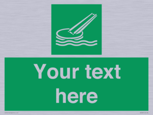 SA7287: Custom sign safe condition Marine evacuation slide