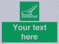 SA7287: Custom sign safe condition Marine evacuation slide