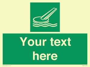 SA7287: Custom sign safe condition Marine evacuation slide