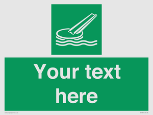 SA7287: Custom sign safe condition Marine evacuation slide