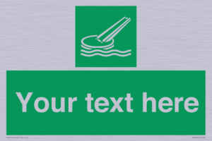 SA7287: Custom sign safe condition Marine evacuation slide