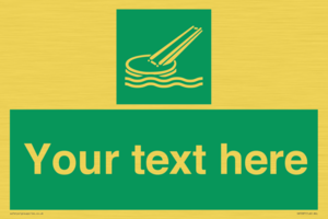 SA7287: Custom sign safe condition Marine evacuation slide