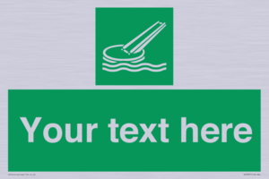 SA7287: Custom sign safe condition Marine evacuation slide