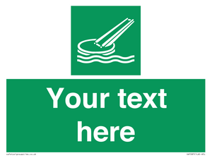 SA7287: Custom sign safe condition Marine evacuation slide