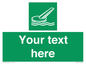 SA7287: Custom sign safe condition Marine evacuation slide